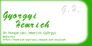 gyorgyi hemrich business card